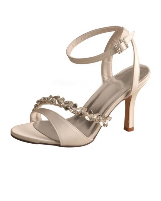 Crystal Grace Ankle Strap Heels