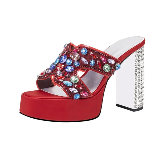 Carnival Luxe Crystal Platform Heels