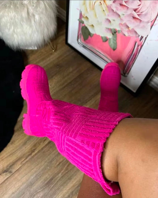 Luxe Knit Sock Boots